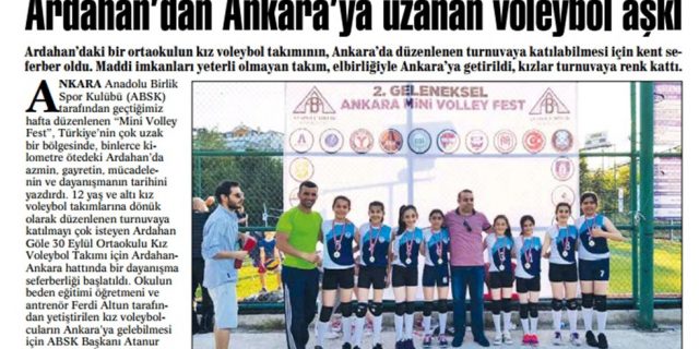 Ardahan'dan Ankara'ya uzanan voleybol aşkı - Güçlü Anadolu
